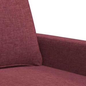 Sofa 2-osobowa, winna czerwieÅ, 140 cm, tapicerowana tkaninÄ