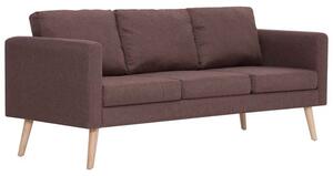 Sofa 3-osobowa tapicerowana tkaninÄ , brÄ zowa