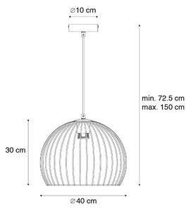Moderne hanglamp zwart 40 cm - Koopa Oswietlenie wewnetrzne