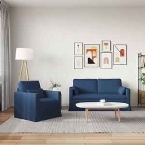 ModuÅowa sofa nowoczesna w kolorze niebieskim z ergonomicznym wsparciem