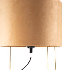 Nowoczesna lampa stołowa żółto-złota - Rosalina Oswietlenie wewnetrzne