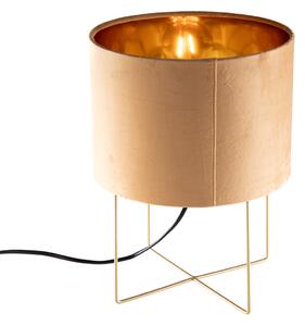 Moderne tafellamp geel met goud - Rosalina Oswietlenie wewnetrzne
