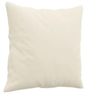Sofa 2-osobowa z poduszkami, kremowa, 140 cm, aksamit