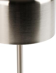 Moderne tafellamp staal oplaadbaar - Poppie Oswietlenie wewnetrzne