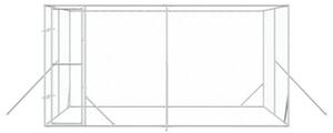 Kojec zewnętrzny dla psa, srebrny, 4x4x2 m, stal galwanizowana