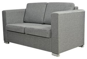 Osobowa 2 sofa tapicerowana jasnoszara