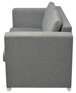 Osobowa 2 sofa tapicerowana jasnoszara