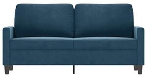 Sofa 2-osobowa, niebieski, 140 cm, tapicerowana aksamitem