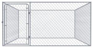 Kojec dla psa z galwanizowanej stali, 2 x 2 x 1 m