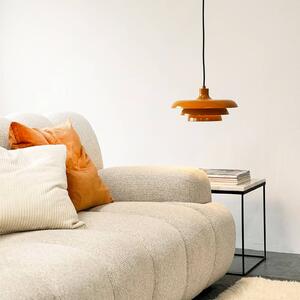 Dyberg Larsen Lampa wisząca Ava, możliwość ściemniania, żółty / pomarańczowy, salon / jadalnia, metal, design