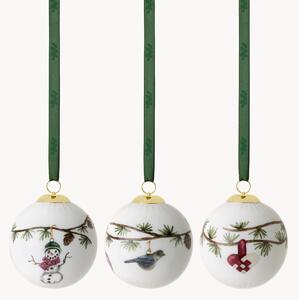Komplet ozdób choinkowych z porcelany Hammershøi, 3 elem