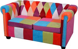 Dwuosobowa, materiaÅowa sofa chesterfield