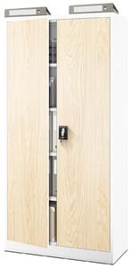 Szafa biurowa Eco Design Jan H 90x40x195 cm biały/dąb sonoma