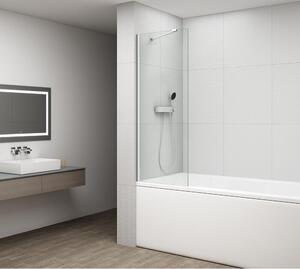 Parawan nawannowy FISA 800x1500mm, chrom, szkło przezroczyste