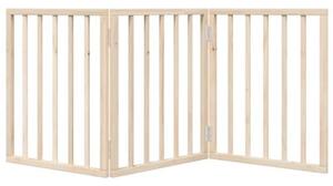Bramka dla psa składana 3 panele 150 cm drewno topolowe