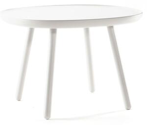 Biały stolik z litego drewna EMKO Naïve, ø 64 cm