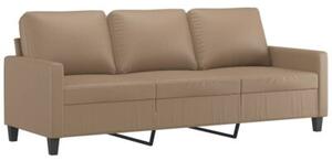Sofa 4-osobowa z poduszkami, cappuccino, sztuczna skÃ³ra