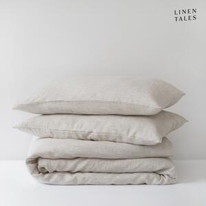 Białbeżowa lniana pościel dwuosobowa 200x200 cm – Linen Tales