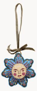 Komplet ręcznie wykonanych ozdób choinkowych Blue Flower, 2 elem