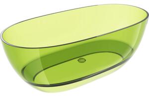 Mexen Pure lime wanna wolnostojąca transparentna 170 x 80 cm, korek chrom - 58071708012