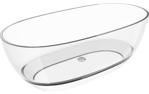 Mexen Pure clear wanna wolnostojąca transparentna 170 x 80 cm, korek chrom - 58071708008