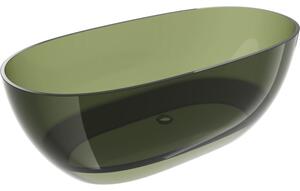 Mexen Pure olive wanna wolnostojąca transparentna 170 x 80 cm, korek chrom - 58071708001