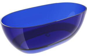 Mexen Pure sapphire wanna wolnostojąca transparentna 170 x 80 cm, korek chrom - 58071708016