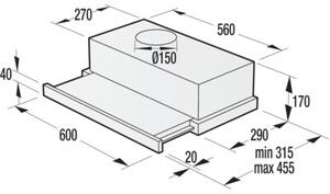 Okap GORENJE BHP62CLI KoÅÄ sÅoniowa 435m3/h 71dB klasa C