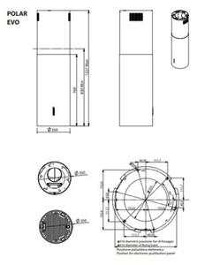Okap FALMEC Polar X Isola 35 Inox 710m3/h 61dB klasa B