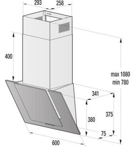Okap HISENSE MH6INBG 60 Czarny 650m3/h 66dB klasa B WÅÄ cznik i wyÅÄ cznik oÅwietlenia