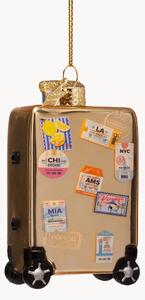 Ozdoba choinkowa ze szkła dmuchanego Gold Suitcase