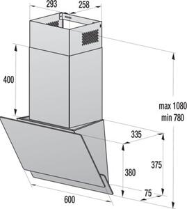 Okap GORENJE WHI649EXBG Srebrny/Inox 608m3/h 63dB klasa B