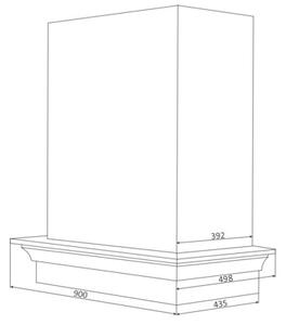 Okap VDB Genesis 90 Natural 680m3/h 61dB klasa B
