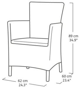 Zestaw mebli ogrodowych ALLIBERT Rosario Balcony Set Grafitowy