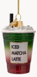 Ozdoba choinkowa ze szkła dmuchanego Strawberry Iced Matcha