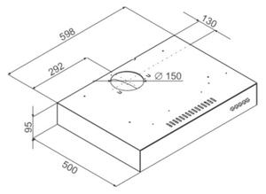 Okap VDB Fat 60 Czarny 348m3/h 65dB klasa D