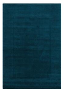 Ciemnoniebieski wełniany dywan tkany ręcznie 160x230 cm Textured Wool Border – Flair Rugs