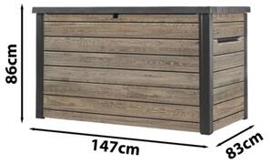 Skrzynia ogrodowa KETER Deco Deck Box 261796 870L Popielaty