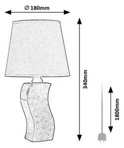 Rabalux 74074 lampa stołowa Dayami, beżowy