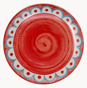 Komplet talerzy z porcelany Tangeri Red, 6 elem