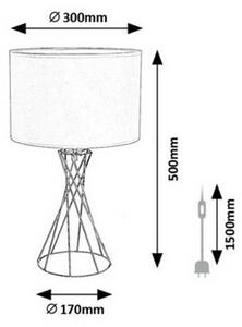 Rabalux 74081 lampa stołowa Nivra, złoty