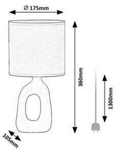 Rabalux 74071 lampa stołowa Sylira, zielony