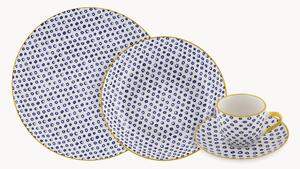 Komplet filiżanek ze spodkiem z porcelany Fuore, 24 elem