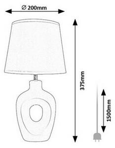 Rabalux 74079 lampa stołowa Madelor, beżowy