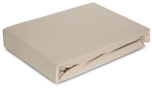 Prześcieradło EUROFIRANY Premium Jersey 4 432713 90 x 200 x 25 cm Beżowy