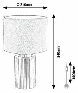 Rabalux 74046 lampa stołowa Glovy, zielony