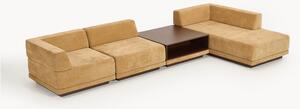 Narożna sofa modułowa ze stolikiem kawowym Colin (4-osobowa)