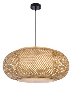 PLECIONA LAMPA WISZĄCA SUFITOWA BAMBUSOWA ŻYRANDOL W STYLU BOHO 50 CM