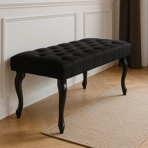 Ławka pikowana Chesterfield Black