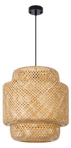 LAMPA WISZĄCA NATURALNA BAMBUSOWA ŻYRANDOL DO SALONU I SYPIALNI W STYLU BOHO 40 CM